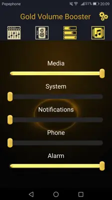 Gold Volume Booster android App screenshot 2