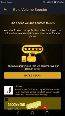 Gold Volume Booster android App screenshot 4